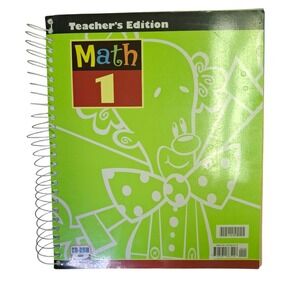 BJU Press Math 1 Teacher Edition Third Edition Spiral Bound 9781591663218